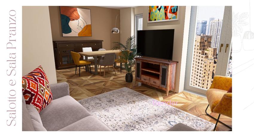 render sala da pranzo